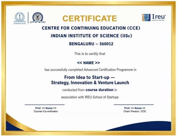 Executive MBA certificate — BESTIU × Ireu