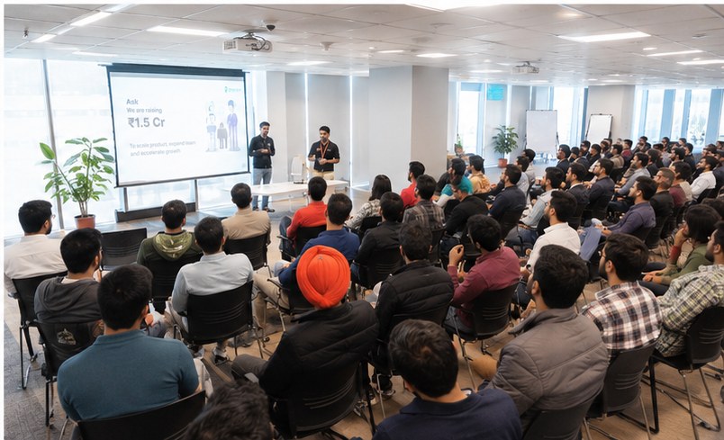 Startup pitch session
