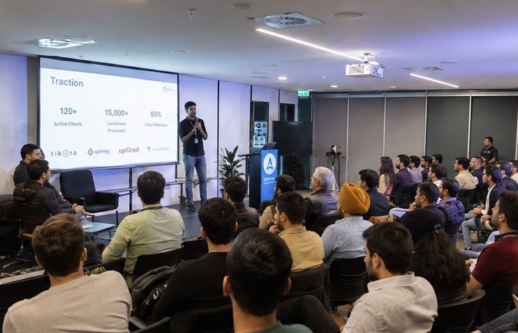 Ireu Startup Summit — founders pitching to a live audience